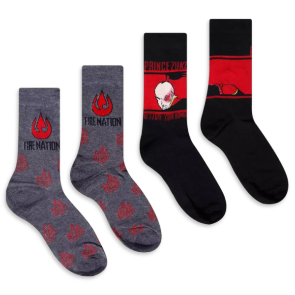 prince zuko and the fire nation crew socks